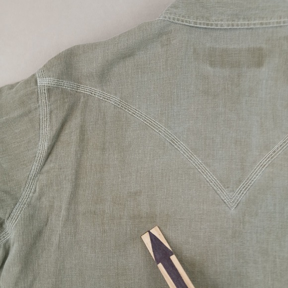 Ryan Michael XXL Mens Shirt Western Cowboy Silk Linen FLAWS 26x29 - Picture 2 of 16